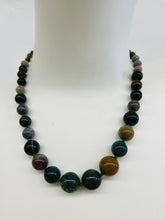 Load image into Gallery viewer, POLISHED FOREST BEAD NECKLACE &amp; EARRINGS
