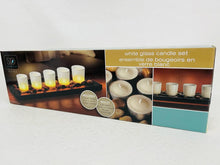 Load image into Gallery viewer, WHITE GLASS CANDLE SET BY SARAH PEYTON HOME
