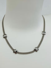 Load image into Gallery viewer, SILVER THREE-STRAND BALL CHAIN NECKLACE
