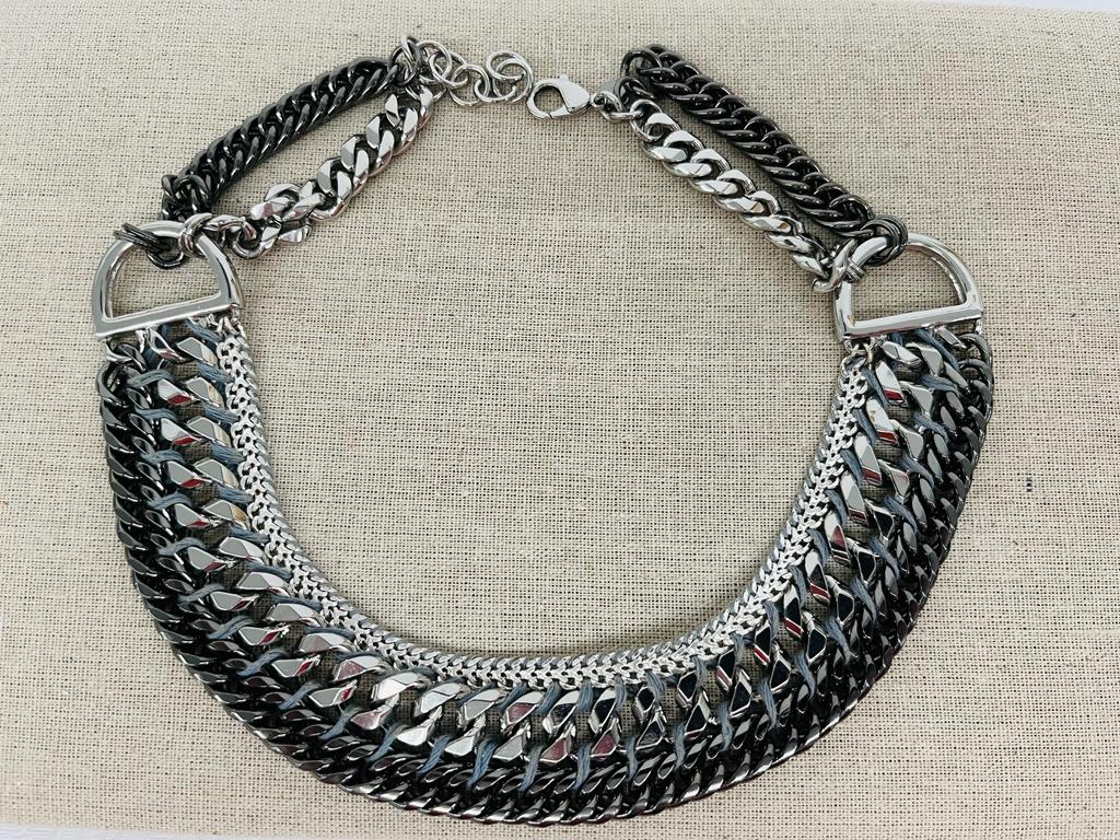 MULTI-STRAND HEAVY CHAIN LINK NECKLACE