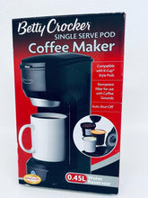 Load image into Gallery viewer, &quot;BETTY CROCKER&quot; SINGLE SERVE POD COFFEE MAKER
