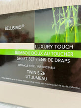 Load image into Gallery viewer, &quot;BELLISIMO&quot; BAMBOO LUXURY TOUCH TWIN BED SHEET SET
