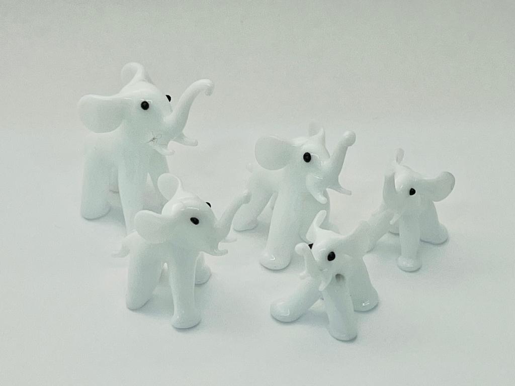 MINIATURE GLASS ELEPHANT COLLECTION