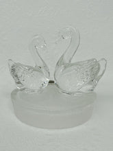 Load image into Gallery viewer, VINTAGE CRYSTAL SWANS SCULPTURE
