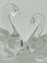 Load image into Gallery viewer, VINTAGE CRYSTAL SWANS SCULPTURE
