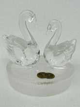 Load image into Gallery viewer, VINTAGE CRYSTAL SWANS SCULPTURE
