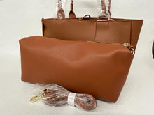 Load image into Gallery viewer, BROWN TOTE WITH SMALL PURSE
