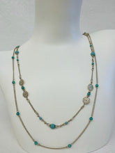Load image into Gallery viewer, SILVERTONE DOUBLE-CHAIN NECKLACE
