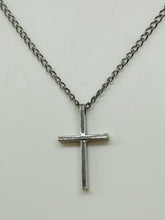 Load image into Gallery viewer, SILVER CHAIN WITH CROSS PENDANT
