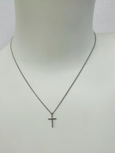 Load image into Gallery viewer, SILVER CHAIN WITH CROSS PENDANT
