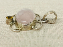 Load image into Gallery viewer, PINK QUARTZ AND SILVER PENDANT
