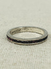 Load image into Gallery viewer, SILVER BAND WITH PINK STONES
