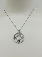 Load image into Gallery viewer, SILVER CHAIN WITH CLOCK PENDANT
