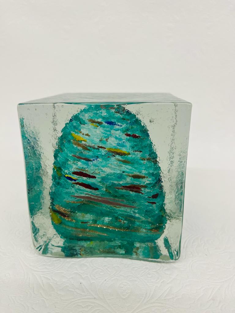 DECORATIVE ART GLASS CUBE BY 