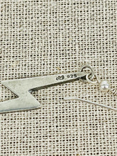 Load image into Gallery viewer, SILVER &quot;LIGHTNING BOLT&quot; EARRINGS
