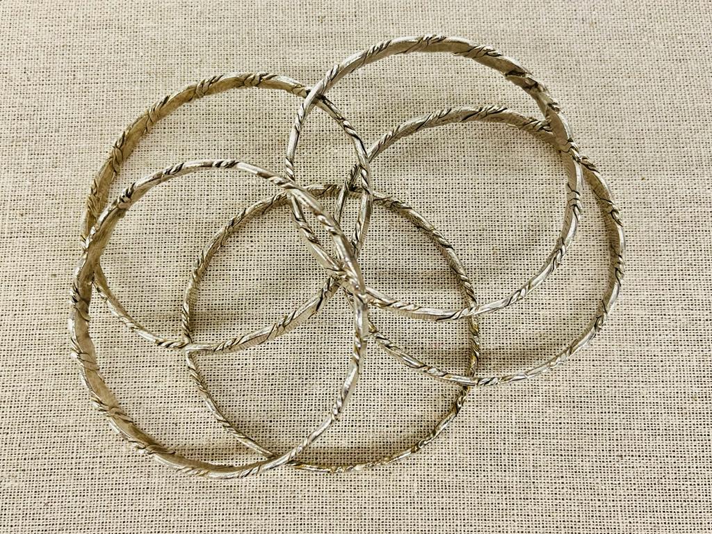 SILVER BANGLES (SET OF 5)
