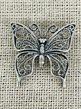 Load image into Gallery viewer, SILVER FILIGREE BUTTERFLY PENDANT
