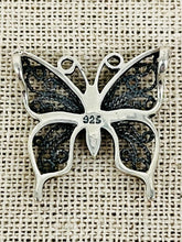 Load image into Gallery viewer, SILVER FILIGREE BUTTERFLY PENDANT
